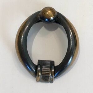 Vintage Bronze & Copper-Toned Door Knocker Brooch